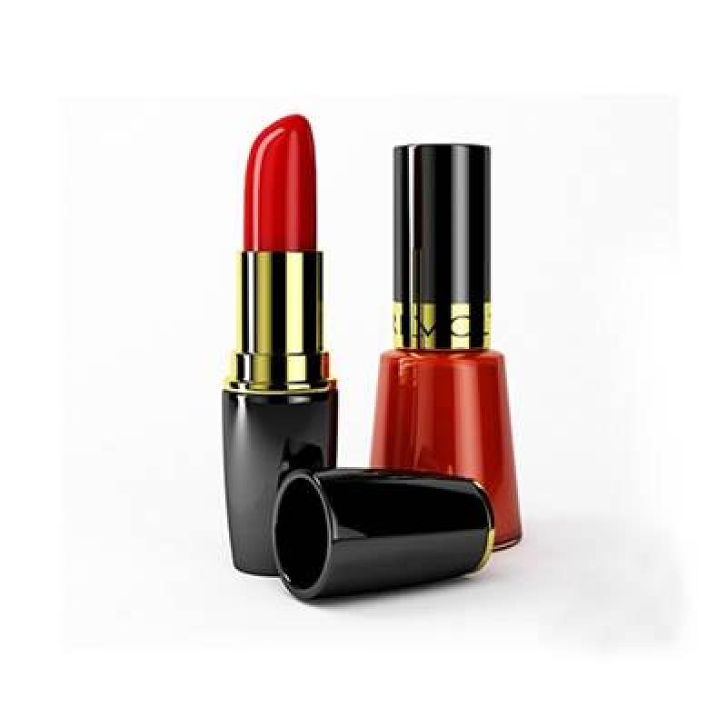红色金属化妆品组合3D模型下载 红色金属化妆品组合3D模型下载