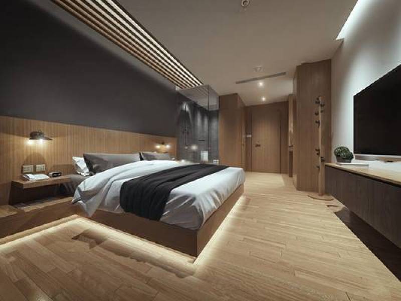 现代酒店客房单人间3D模型下载 现代酒店客房单人间3D模型下载
