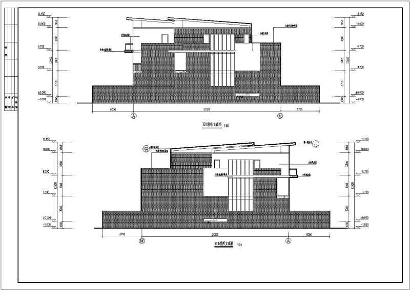 某地三层框架结构联排别墅建筑设计施工图