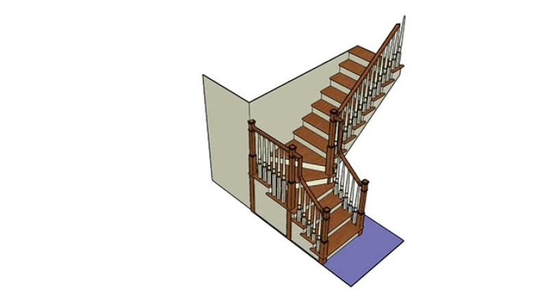 木艺楼梯 草图大师模型SU模型下载 木艺楼梯 草图大师模型SU模型下载