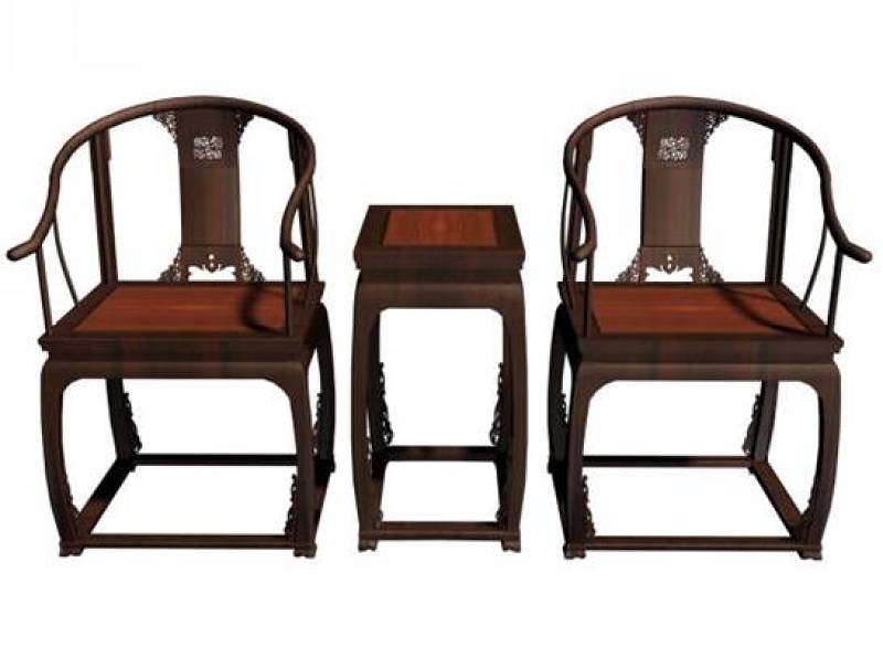 传统中式原木色木艺椅子茶几组合3D模型下载 传统中式原木色木艺椅子茶几组合3D模型下载