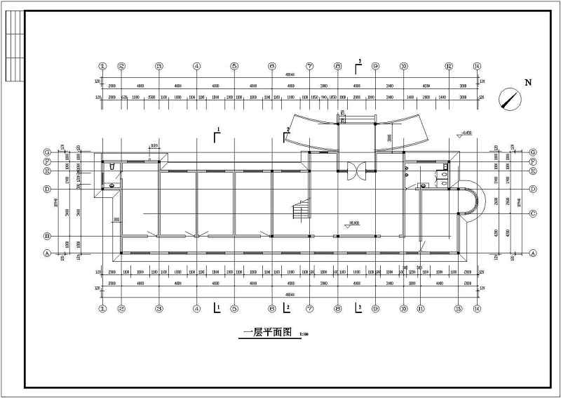 某工厂两层办公楼建筑设计图纸