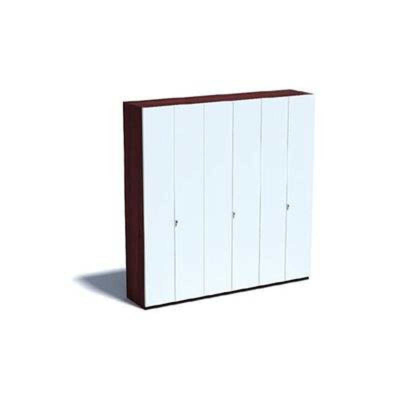 现代白色长方形木艺衣柜3D模型下载 现代白色长方形木艺衣柜3D模型下载
