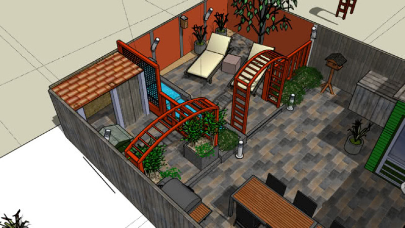 房子和花园 瓦屋顶 商场 室外 庭院 演出 SU模型下载 房子和花园 瓦屋顶 商场 室外 庭院 演出 SU模型下载