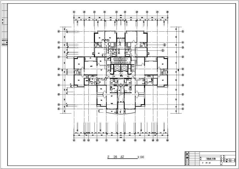 广厦经典高层住宅设计全套CAD图
