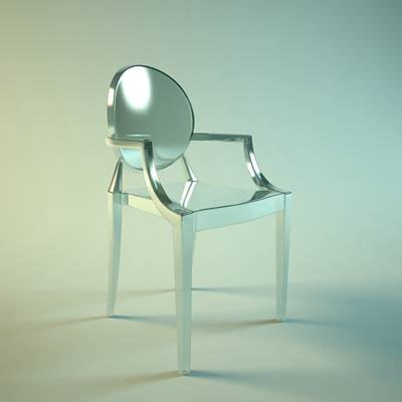 欧式简约银色餐椅3D模型下载 欧式简约银色餐椅3D模型下载
