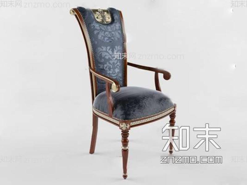 欧式布艺单椅3D模型下载 欧式布艺单椅3D模型下载