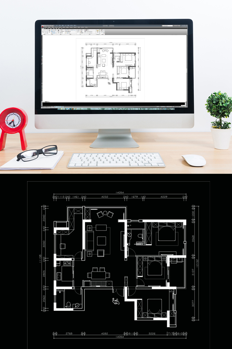 CAD高层室内户型平面方案