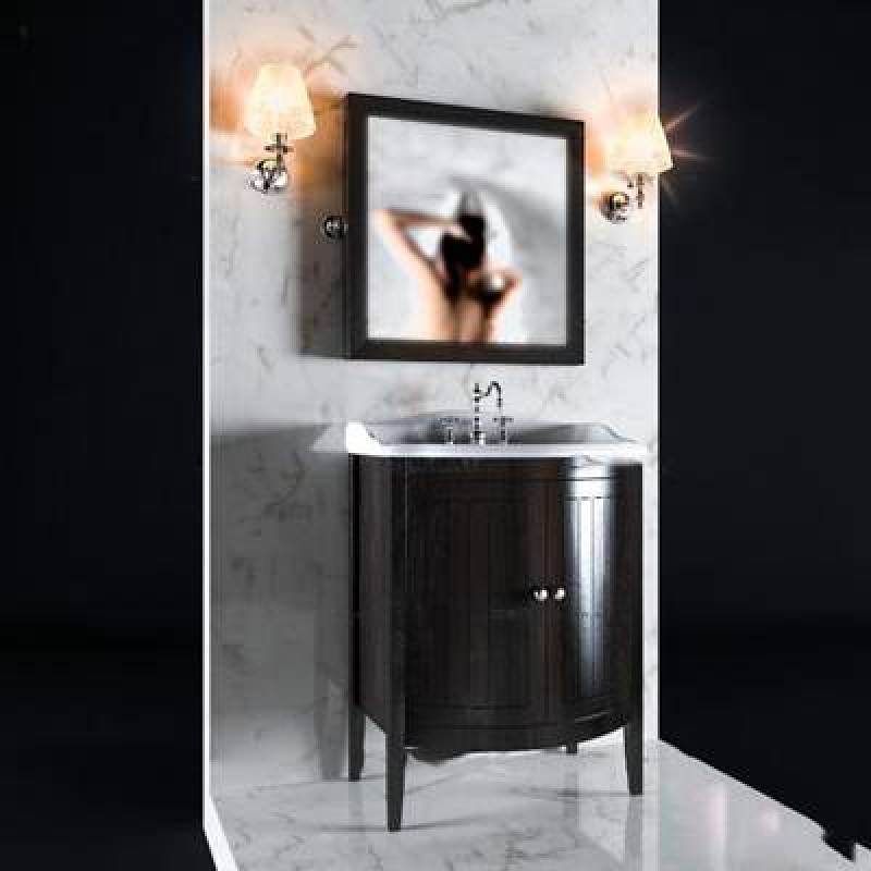 现代浴室柜镜子壁灯组合3D模型下载 现代浴室柜镜子壁灯组合3D模型下载
