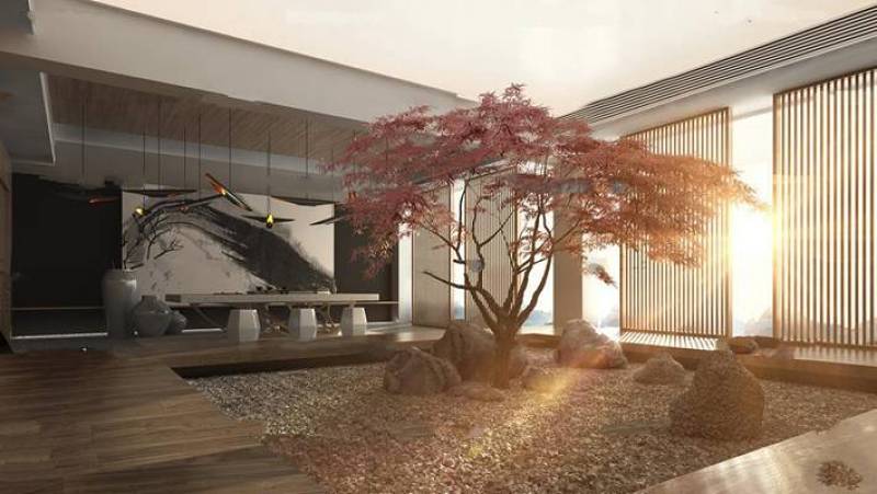 中式庭院阳台茶台组合3D模型下载 中式庭院阳台茶台组合3D模型下载