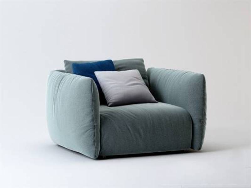 现代蓝色布艺单人沙发3D模型下载 现代蓝色布艺单人沙发3D模型下载