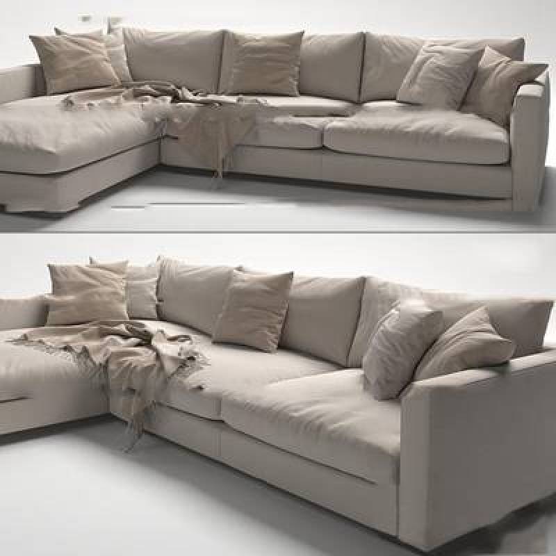 现代布艺转角多人沙发3D模型下载 现代布艺转角多人沙发3D模型下载