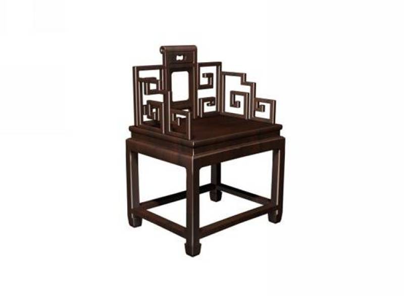 传统中式原木色木艺扶手椅3D模型下载 传统中式原木色木艺扶手椅3D模型下载