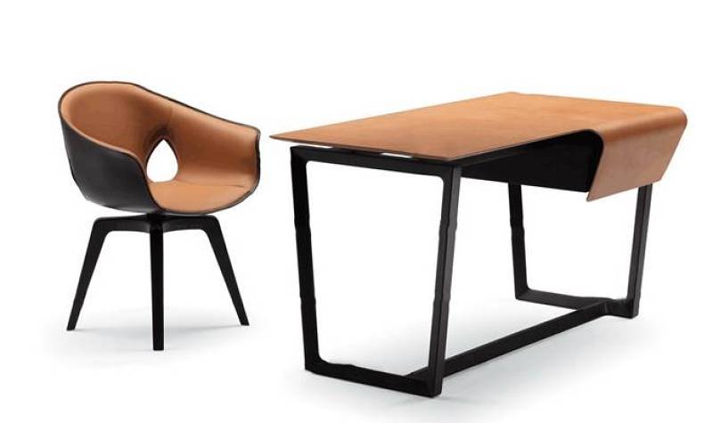 现代皮革铁艺书桌椅3D模型下载 现代皮革铁艺书桌椅3D模型下载