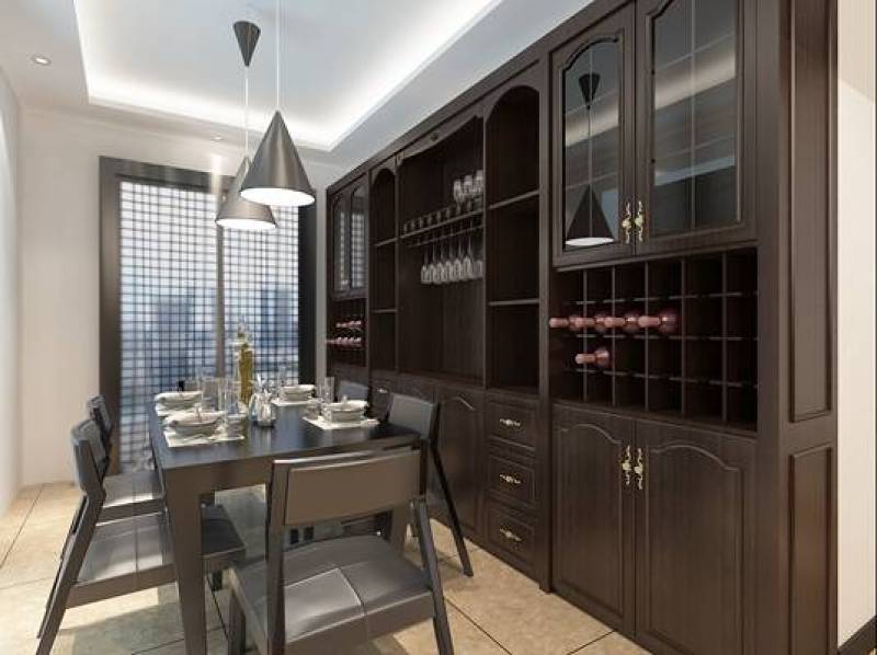 欧式古典黑色木艺厨房橱柜组合 3D模型下载 欧式古典黑色木艺厨房橱柜组合 3D模型下载