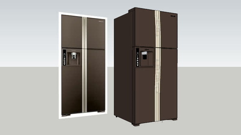 双门冰箱日立RW62PU3GBW 冰箱 SU模型下载 双门冰箱日立RW62PU3GBW 冰箱 SU模型下载