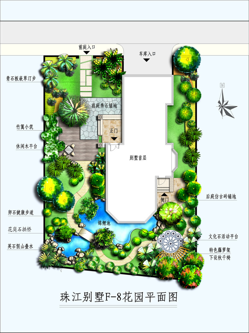 别墅花园彩平图