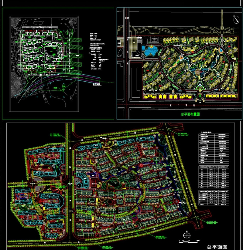 全套住宅区CAD规划建筑图