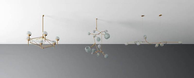 现代玻璃吊灯组合3D模型下载 现代玻璃吊灯组合3D模型下载