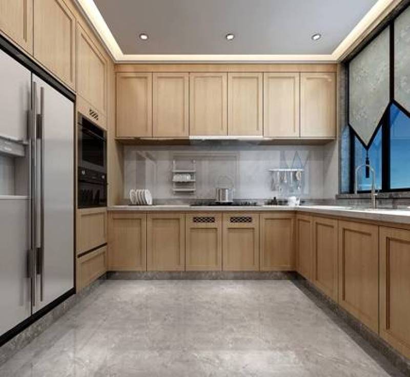 新中式厨房橱柜3D模型下载 新中式厨房橱柜3D模型下载