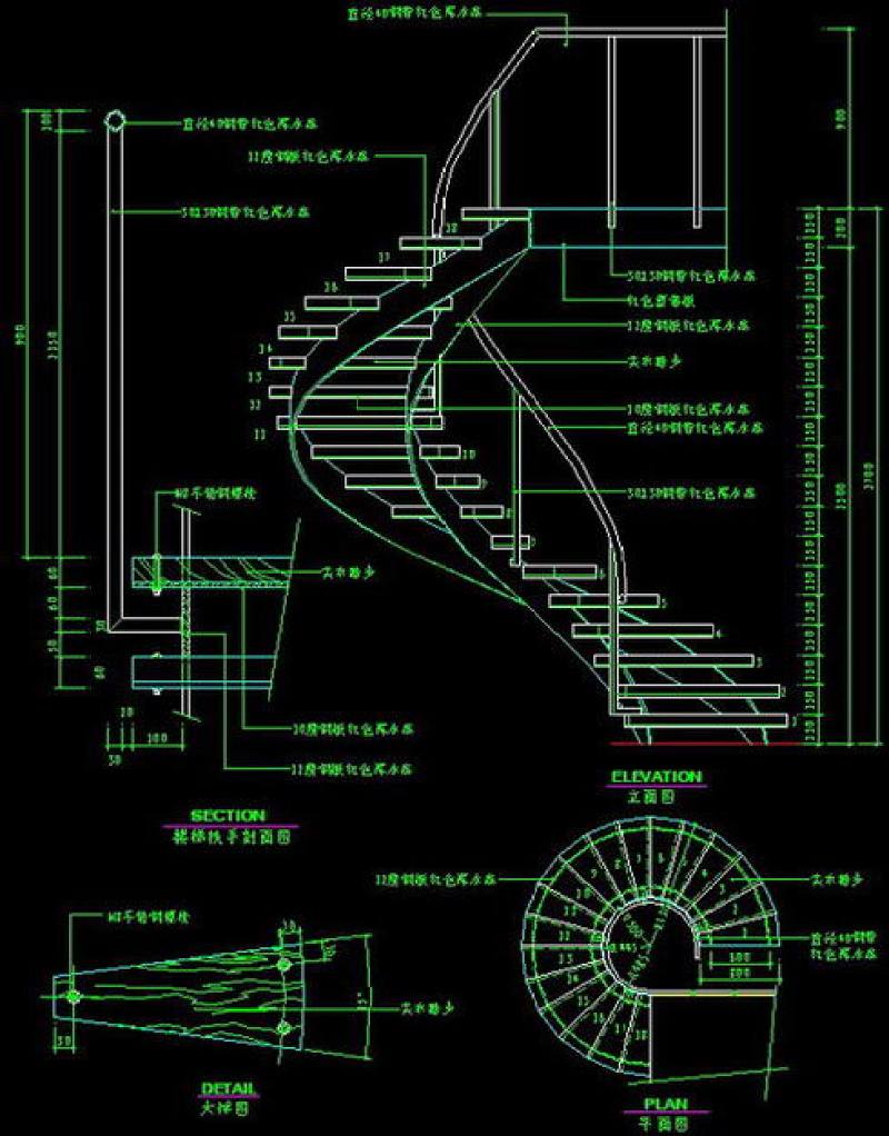 楼梯室内CAD图纸