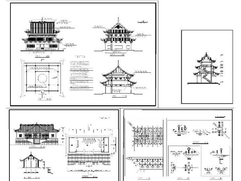 寺庙设计cad图