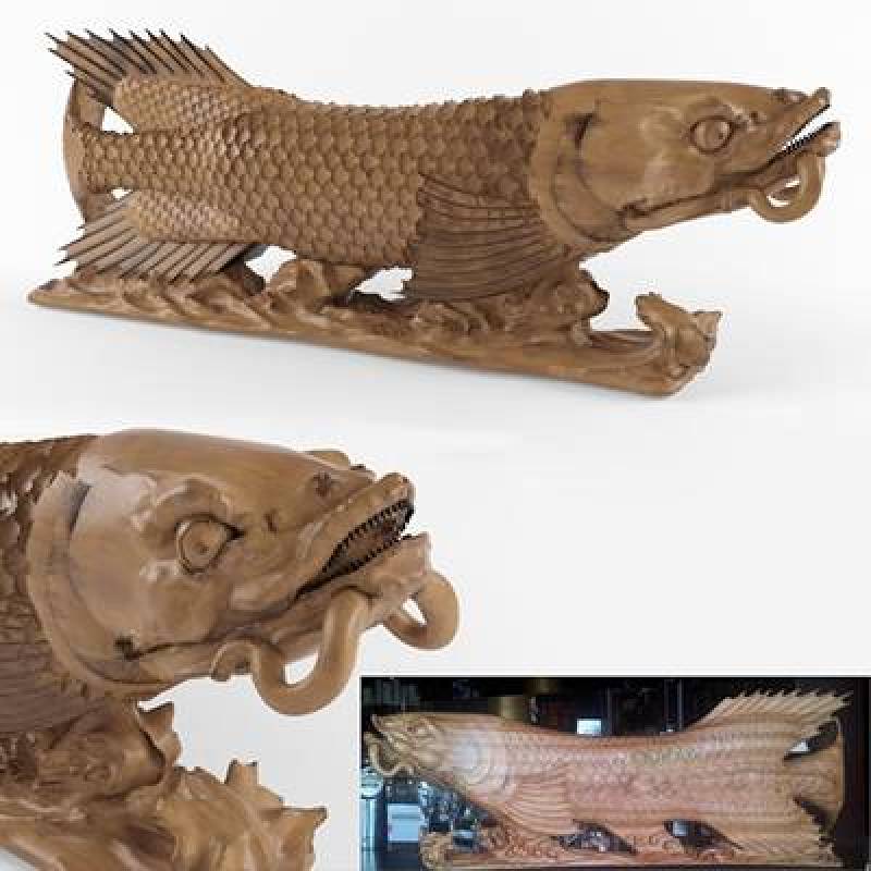 中式木鱼雕塑雕摆件3D模型下载 中式木鱼雕塑雕摆件3D模型下载