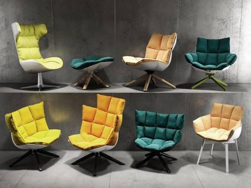 现代彩色布艺休闲椅组合3D模型下载 现代彩色布艺休闲椅组合3D模型下载
