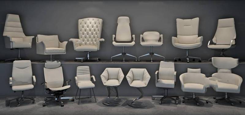 现代皮革办公椅组合3D模型下载 现代皮革办公椅组合3D模型下载