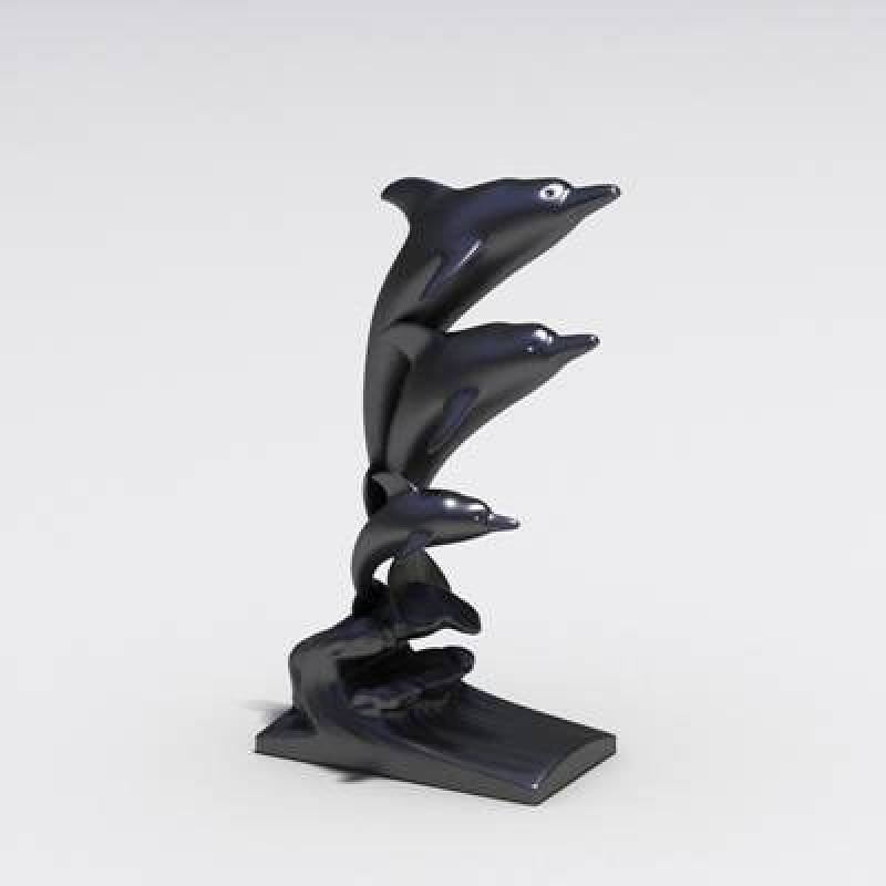 黑色金属雕塑3D模型下载 黑色金属雕塑3D模型下载