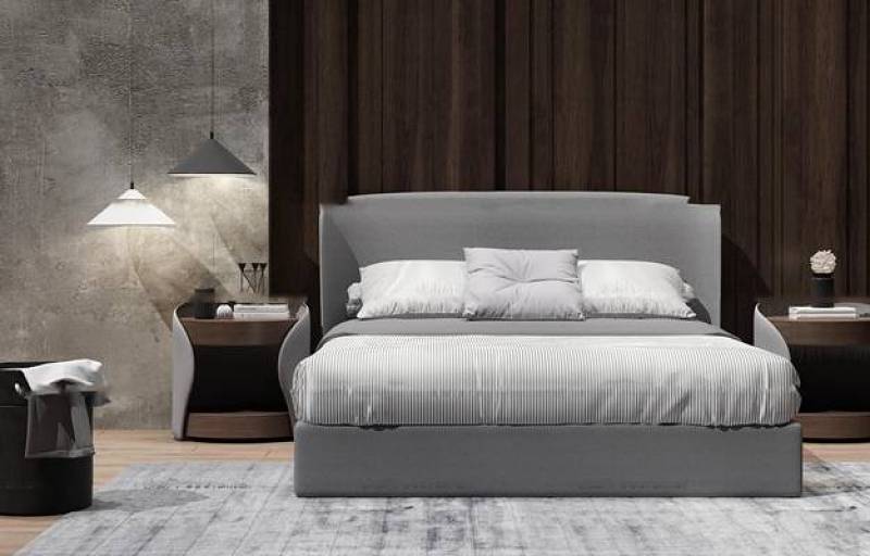 现代双人床床头柜组合3D模型下载 现代双人床床头柜组合3D模型下载