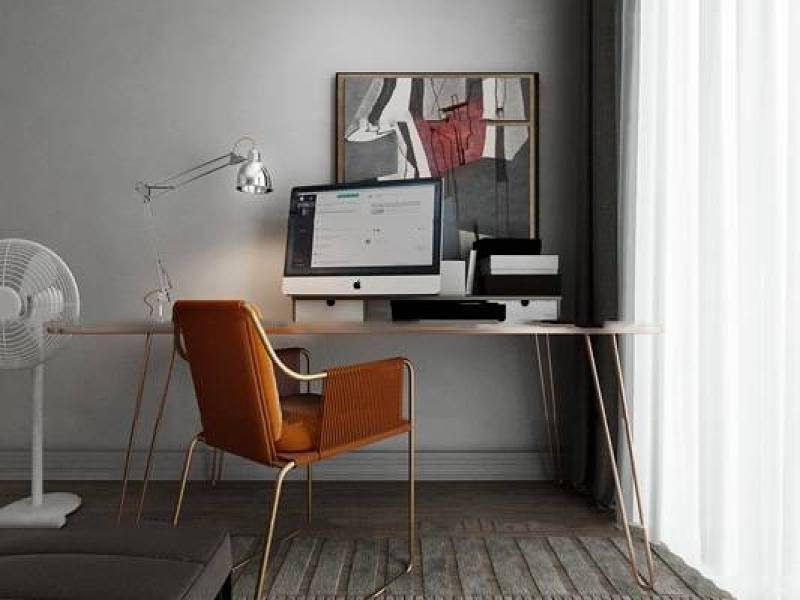现代书桌椅摆件组合3d模型下载 现代书桌椅摆件组合3d模型下载