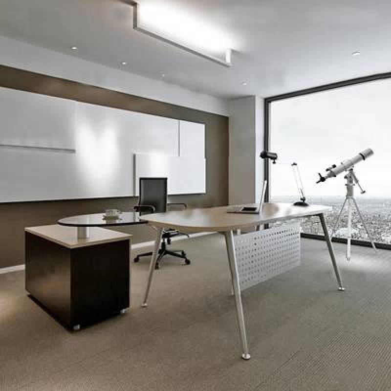 现代中班台办公桌椅3D模型下载 现代中班台办公桌椅3D模型下载