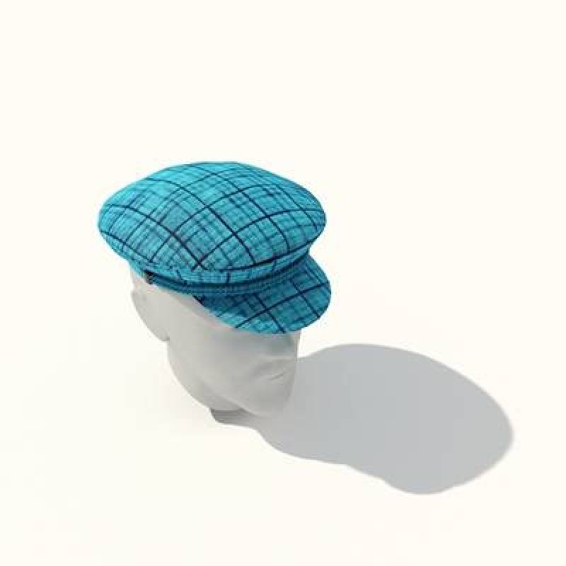蓝色布艺帽子3D模型下载 蓝色布艺帽子3D模型下载