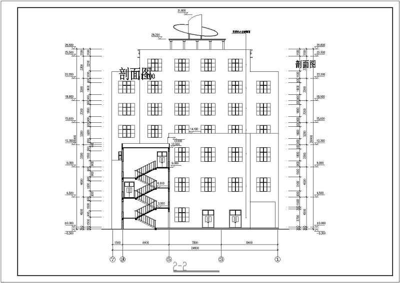 某新华书店综合楼建筑设计CAD施工图