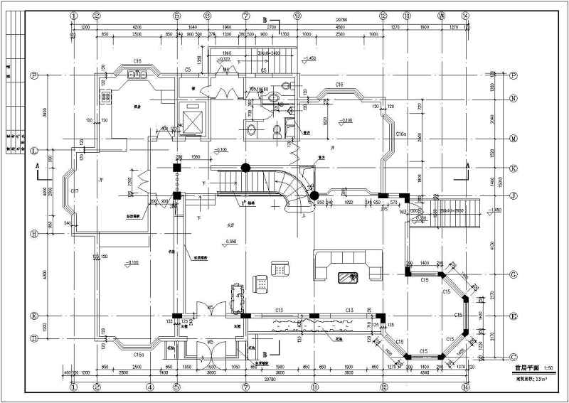 某地100例室内大型平面别墅设计图