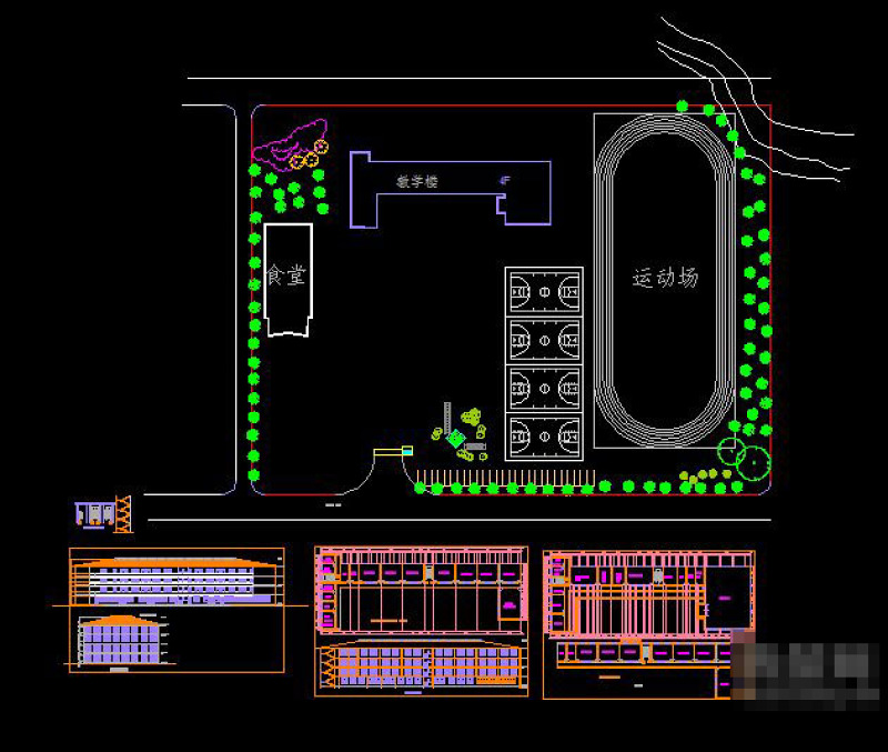 中学CAD建筑图