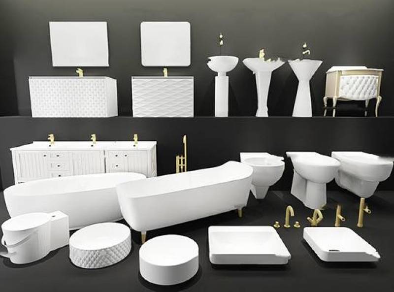 现代浴缸马桶洗手盆卫浴柜组合3D模型下载 现代浴缸马桶洗手盆卫浴柜组合3D模型下载
