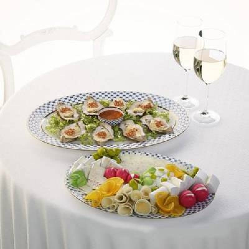 生蚝和餐具模型 食物 餐具 生蚝 牡蛎 海鲜3D模型下载 生蚝和餐具模型 食物 餐具 生蚝 牡蛎 海鲜3D模型下载