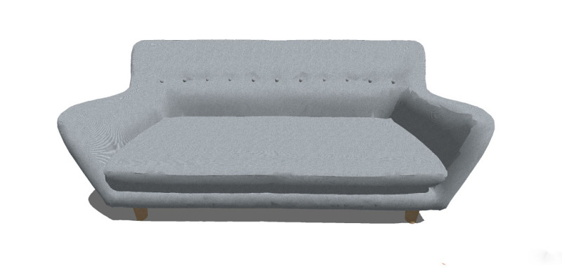 浅色沙发su模型效果图