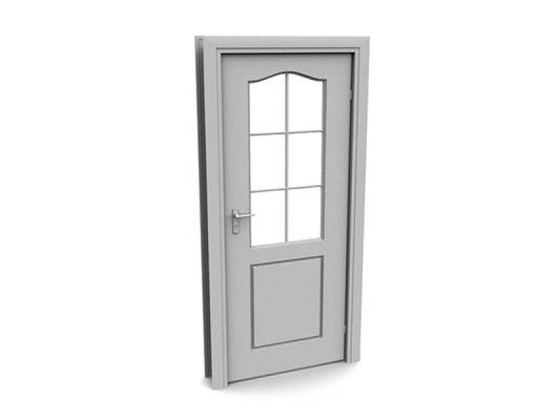 现代白模木艺单开门33D模型下载 现代白模木艺单开门33D模型下载