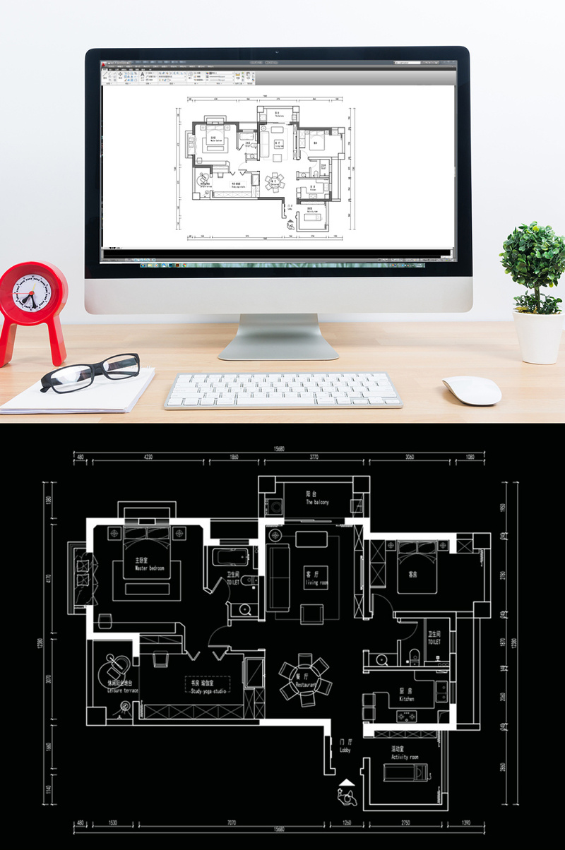 CAD多层户型室内平面方案布局