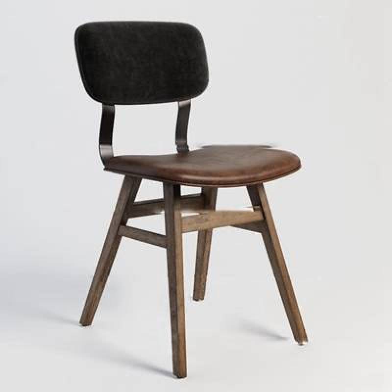 北欧复古皮革单椅3D模型下载 北欧复古皮革单椅3D模型下载