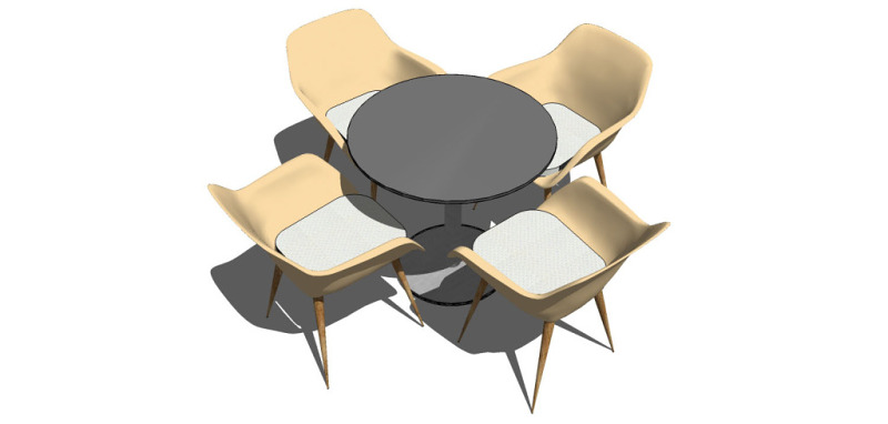 棕色家具椅子3d综合模型