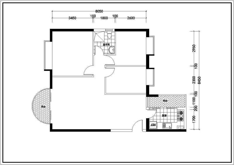 某三室两厅装修设计施工图