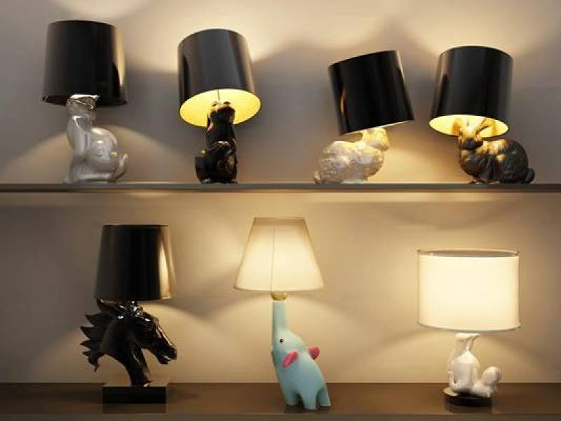 现代动物造型儿童台灯组合3D模型下载 现代动物造型儿童台灯组合3D模型下载