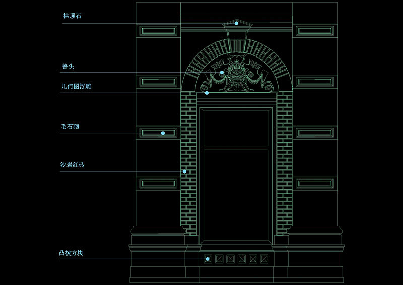 门详图cad图块素材