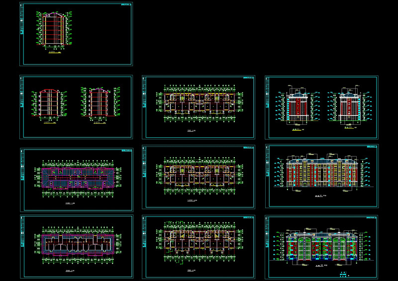 多层住宅cad图纸