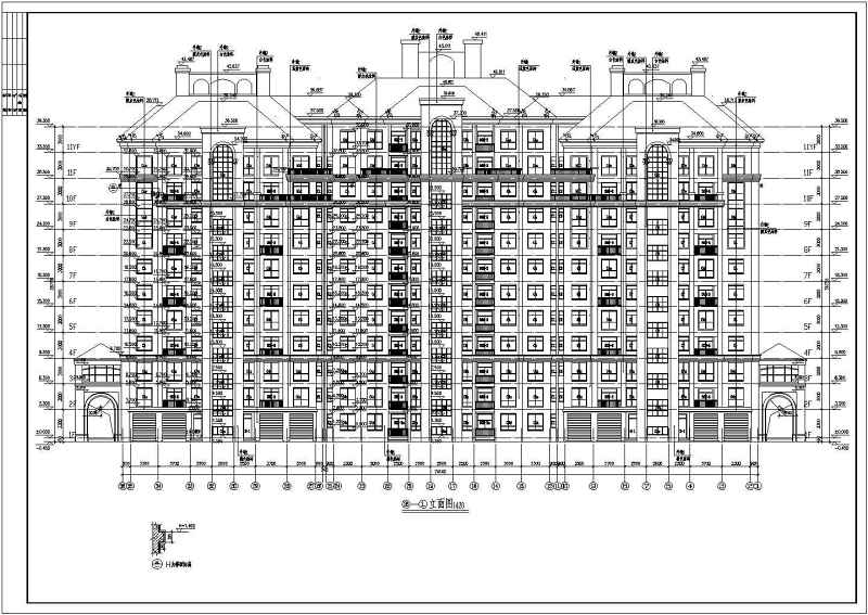 帕拉帝奥高层住宅建筑施工图（全套）