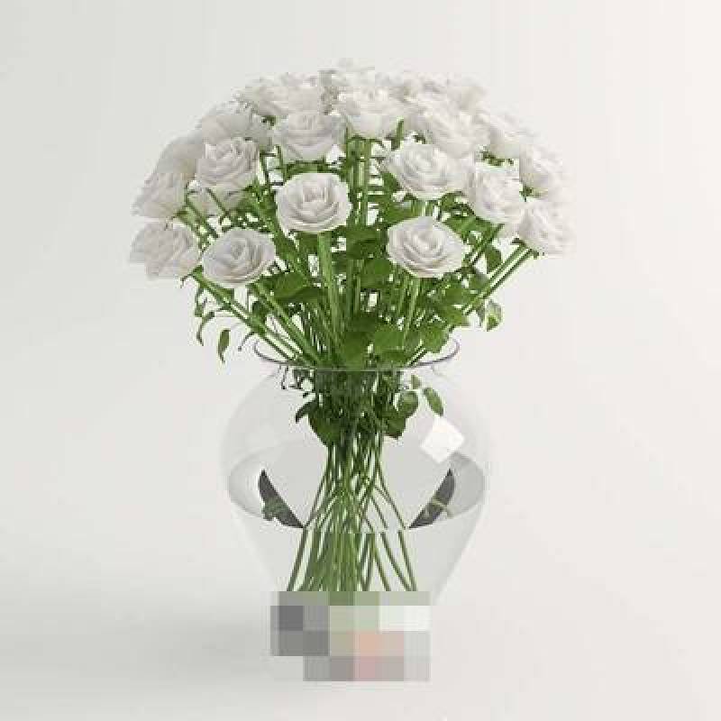 透明玻璃花瓶3D模型下载 透明玻璃花瓶3D模型下载